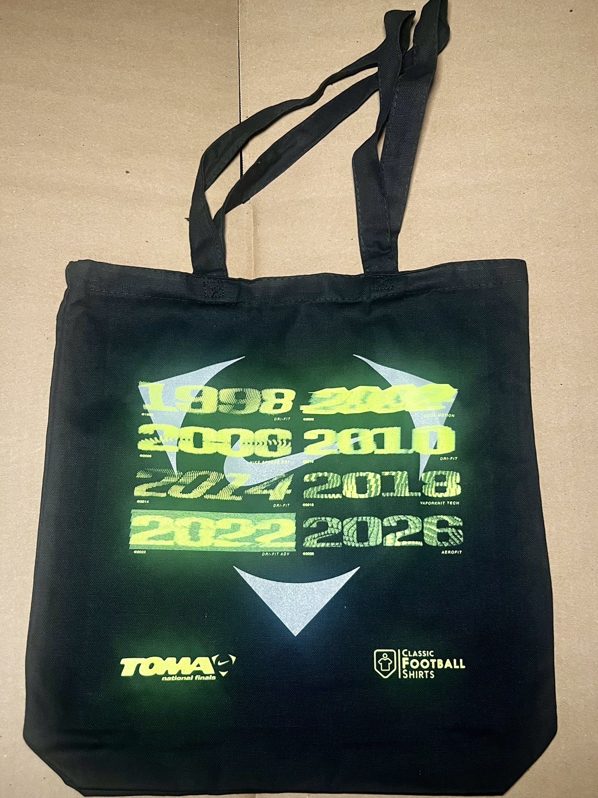 Nike TOMA Tote Hand Bag Black Cloth 100% Cotton Printed By LQQK Studio