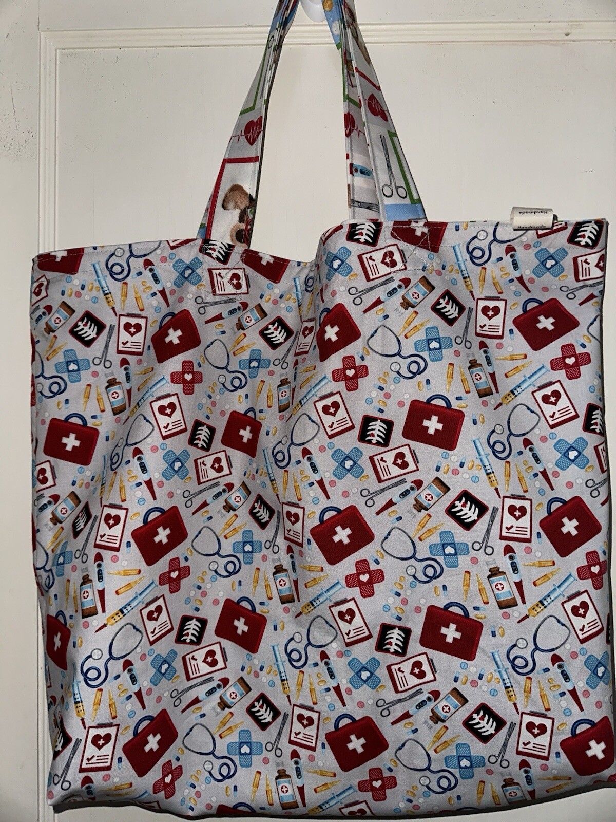 Handmade Medical Vet Tech Nurse Tote & Grocery Bag