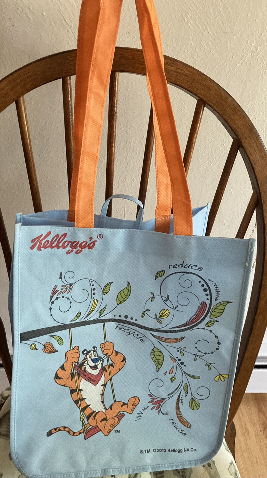 Kellogg’s Reusable Cloth Shopping Tote Frosted Flakes Tony The Tiger 12″ x 14″
