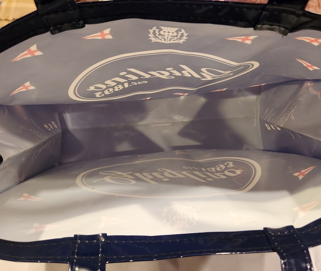 Ghiglino 1893 Italy Recycle Navy Shopping Tote Reusable Bag Genova 16×13.5×5.5