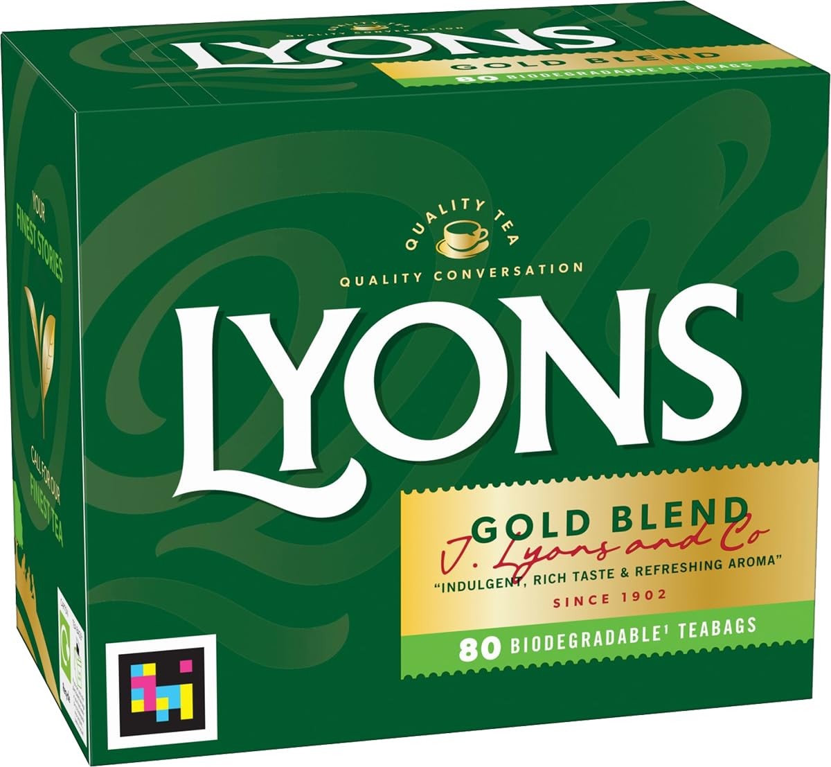 Lyons Gold 80 Tea Bags – Fast 80 Count (Pack of 1)