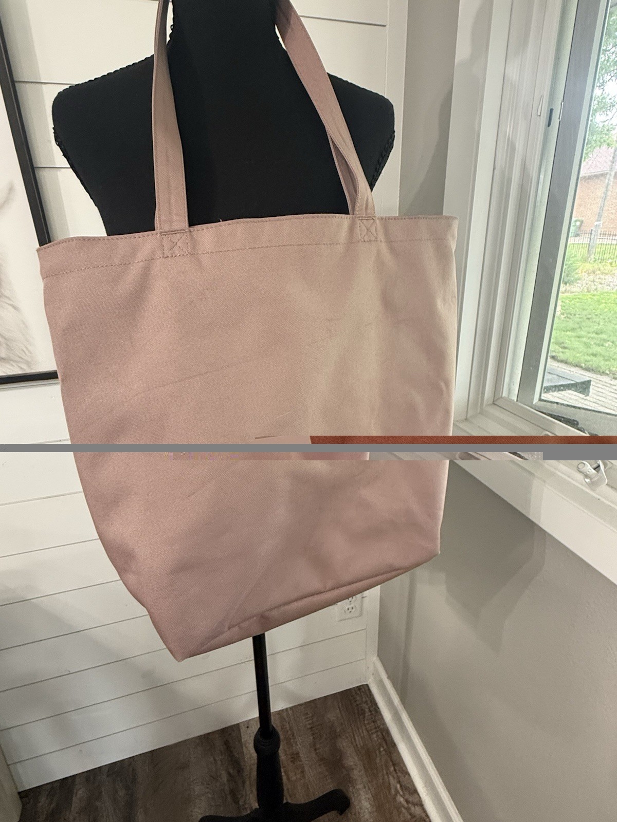 Herschel Mica Reusable Tote Shopping Bag Pink Zip Top