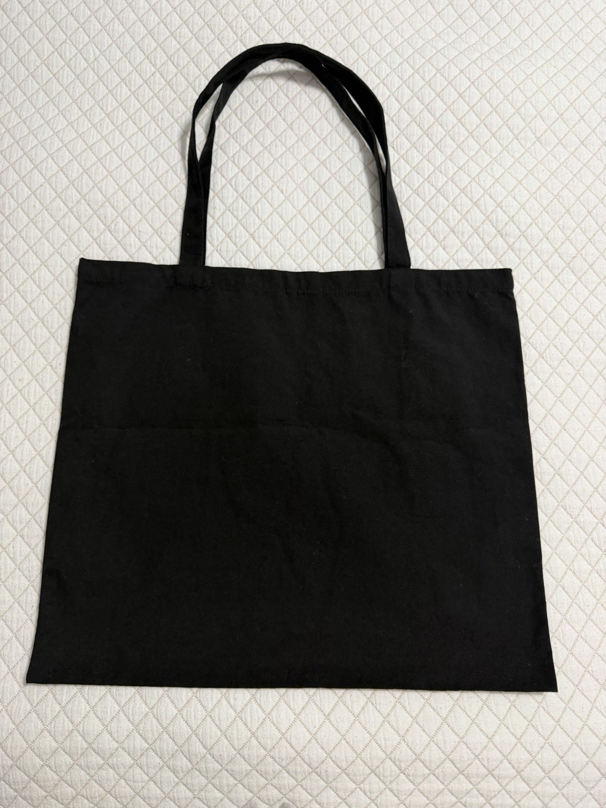 Reformation Black Reusable Tote Bag Solid Plain 17×16 in, Width 6 in