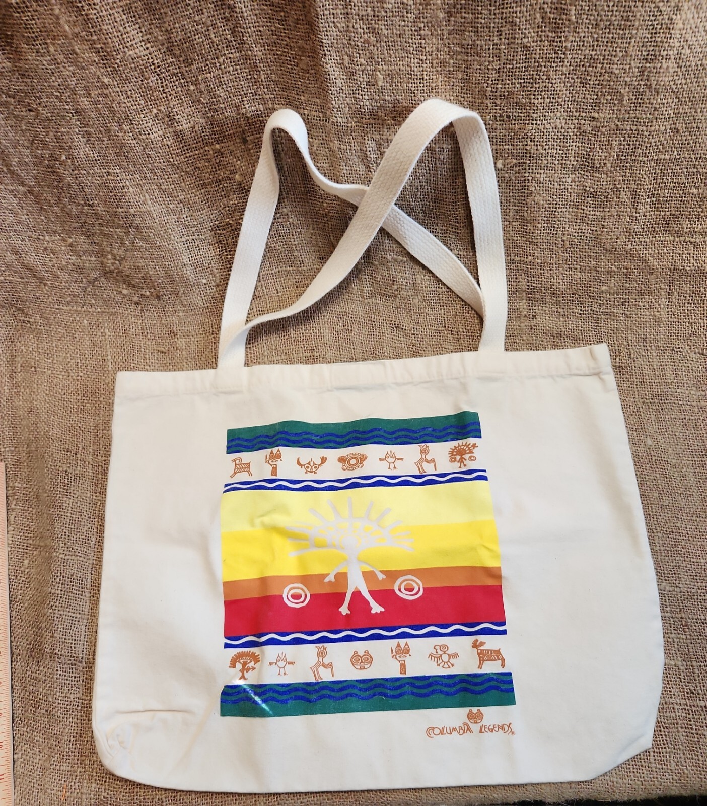 Reusable Tote Bag Columbia Legends Cotton 15″×18″ Double Handle Shoulder Bag