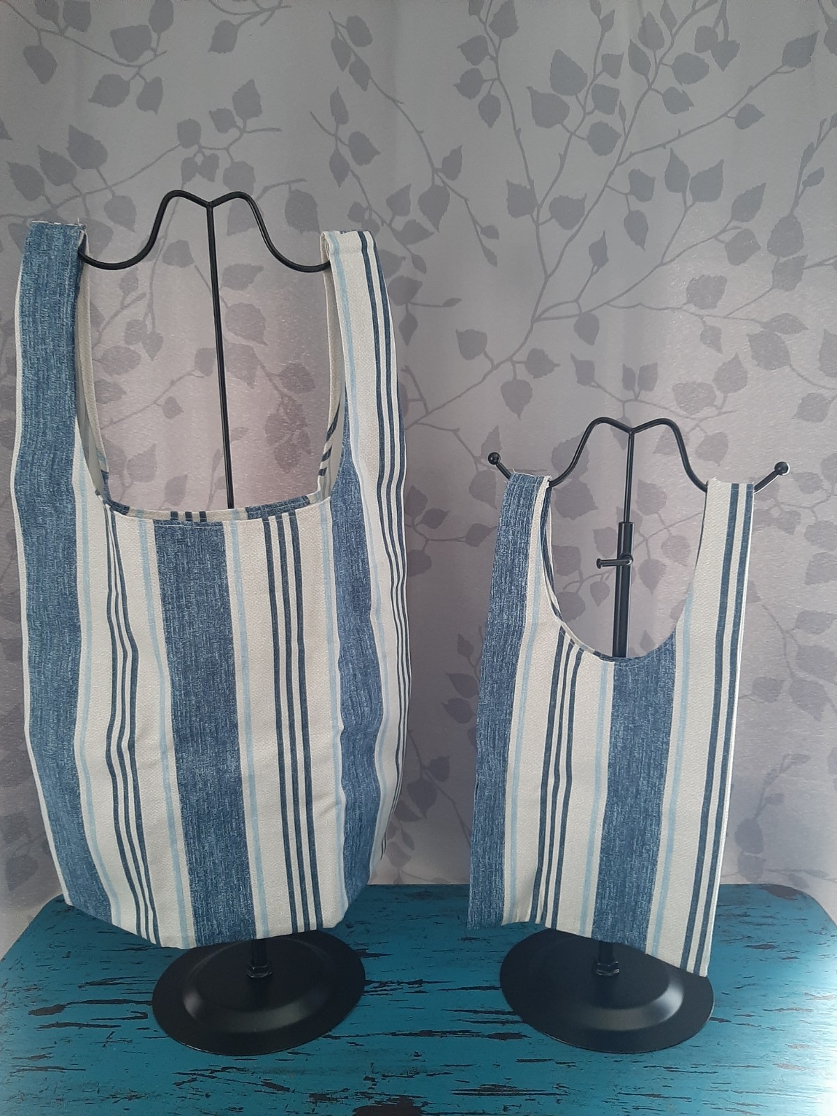 Mother/daughter reusable handmade shopping bags