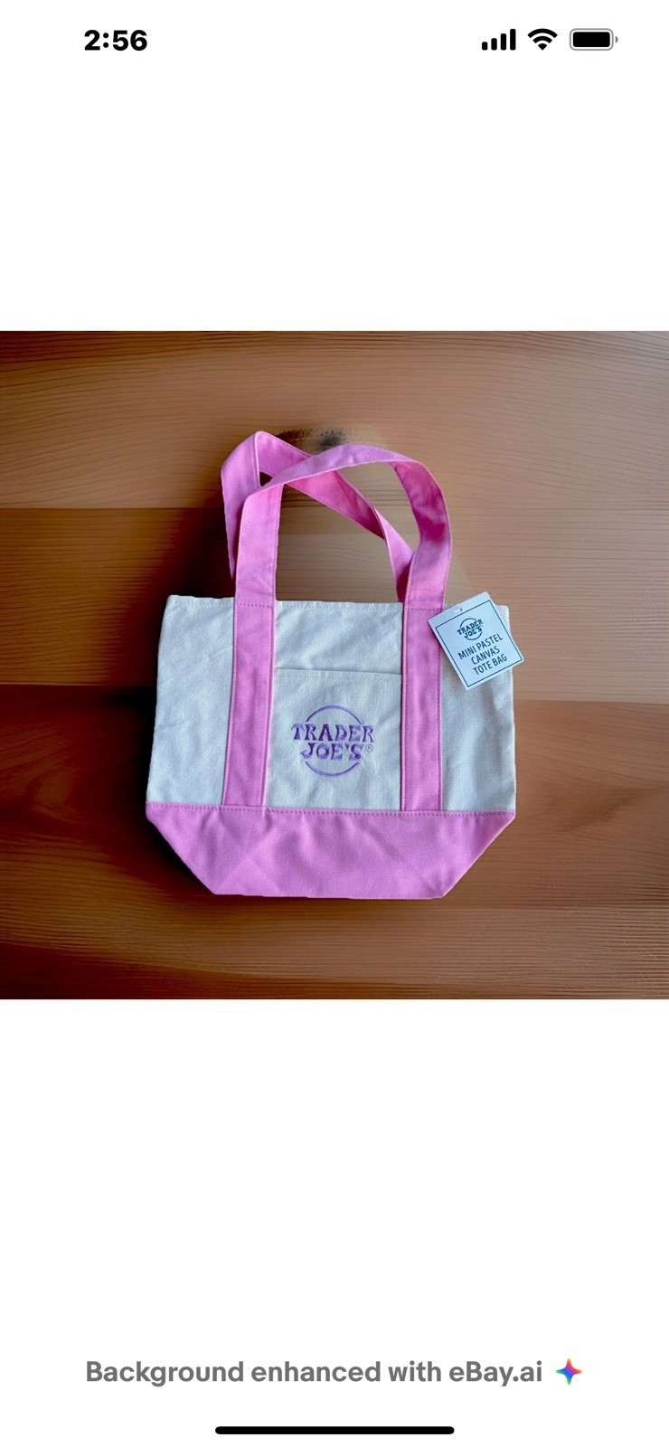 Set of 4 + Bonus bag Trader Joe’s 2026 Mini Pastel Canvas Tote Bags