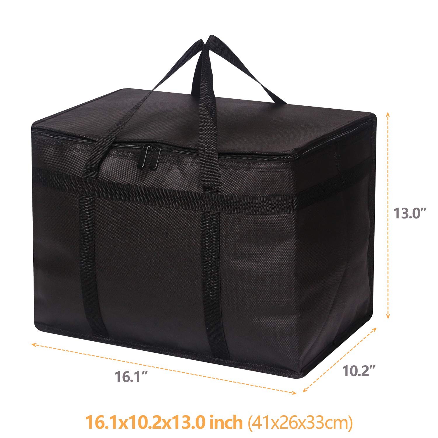 4 Pack XL Insulated Reusable Grocery Bags with Sturdy Zipper Reinforced Botto…