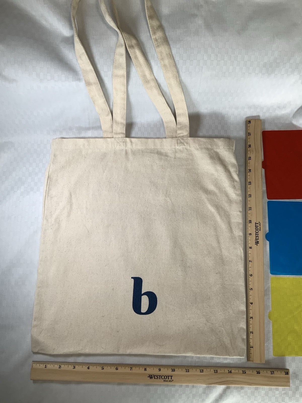Brooklinen Unisex Tote Bag Grocery Travel Beige Logo 100% Cotton