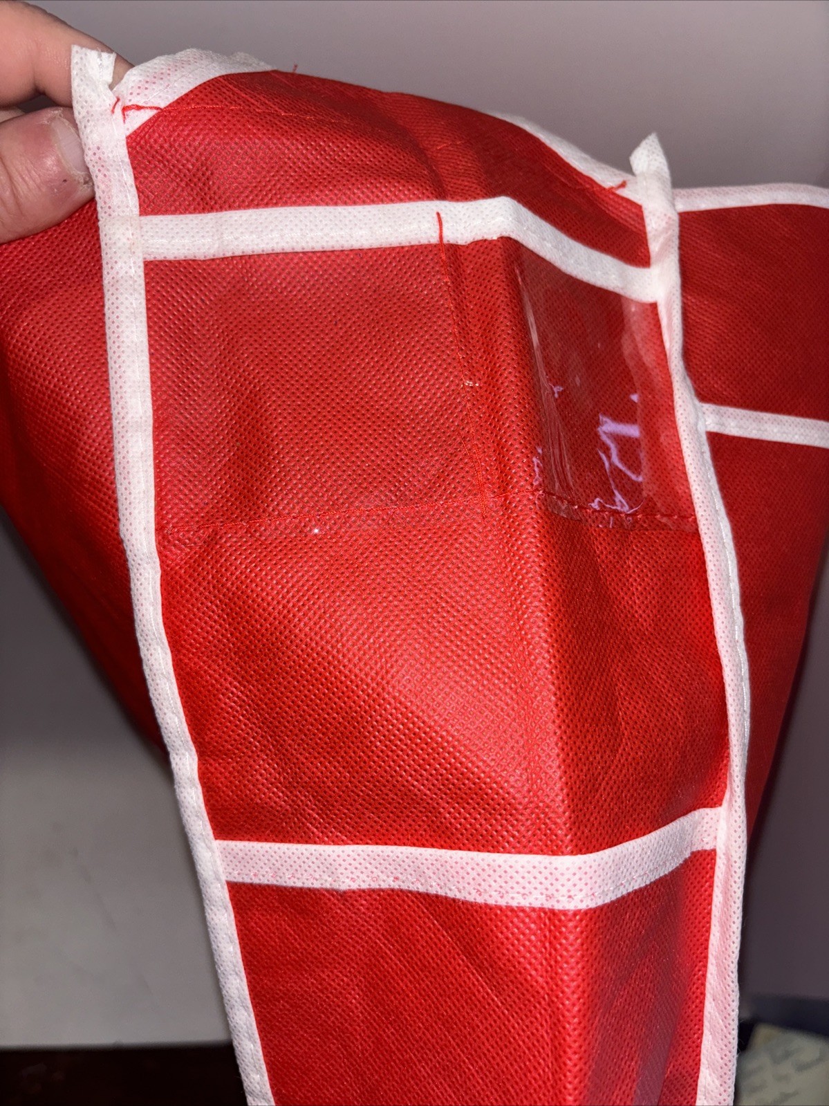 State Farm Tote Book Grocery Bag, White and Red Adjustable Strap