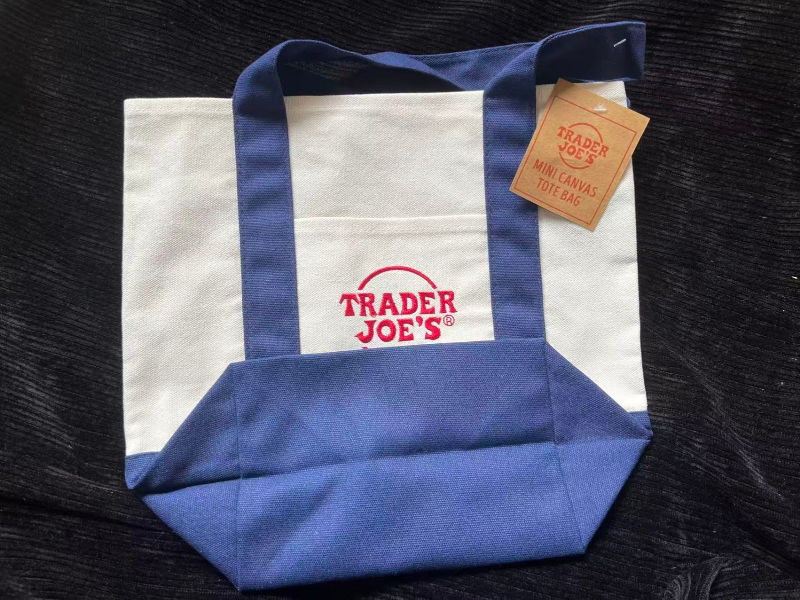 Nine colors Trader Joe’s Mini Pastel Canvas Tote Bag Simple canvas bag Foldable