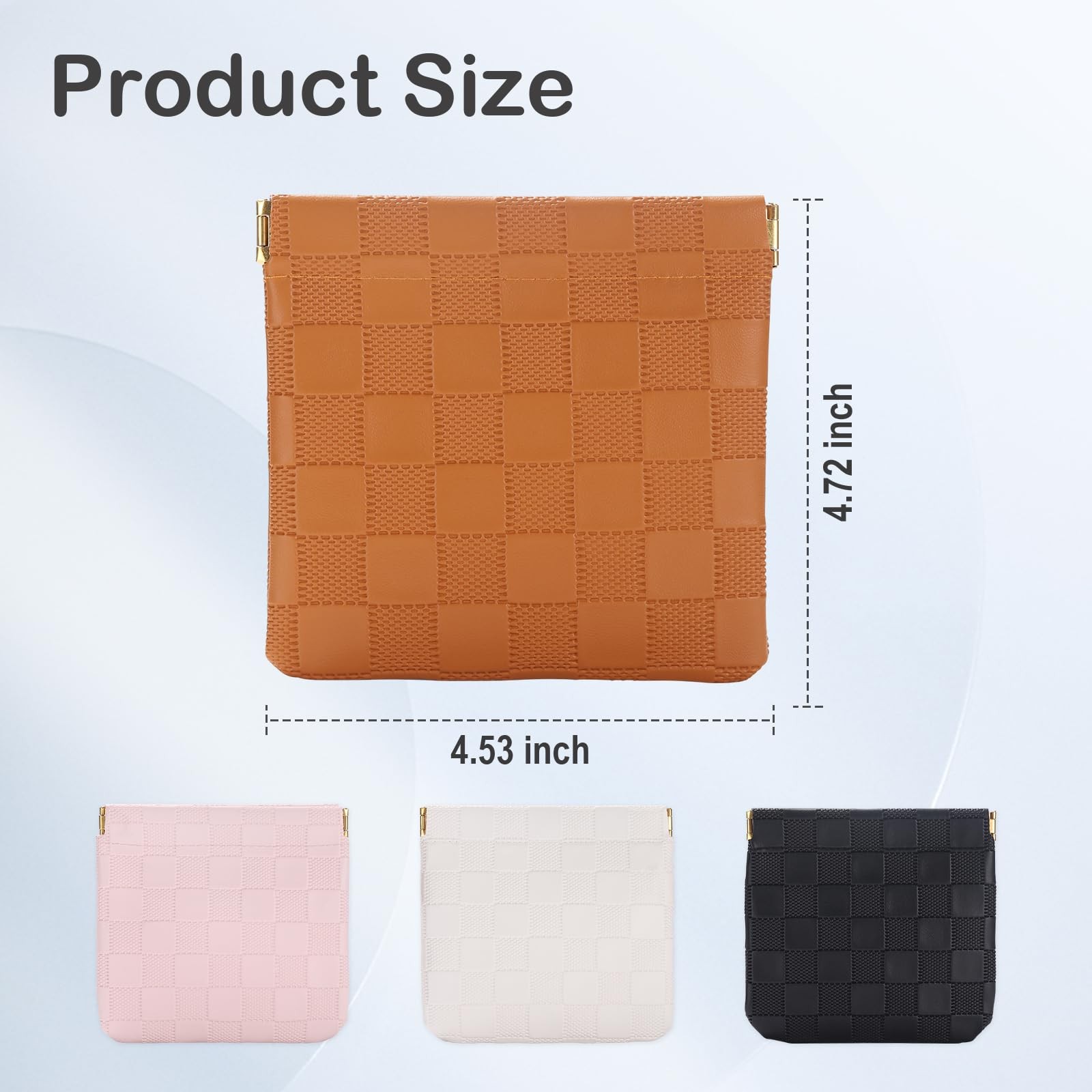 Sightor 2PCS Small Makeup Bag for Purse, Mini Cosmetic Brown, Beige