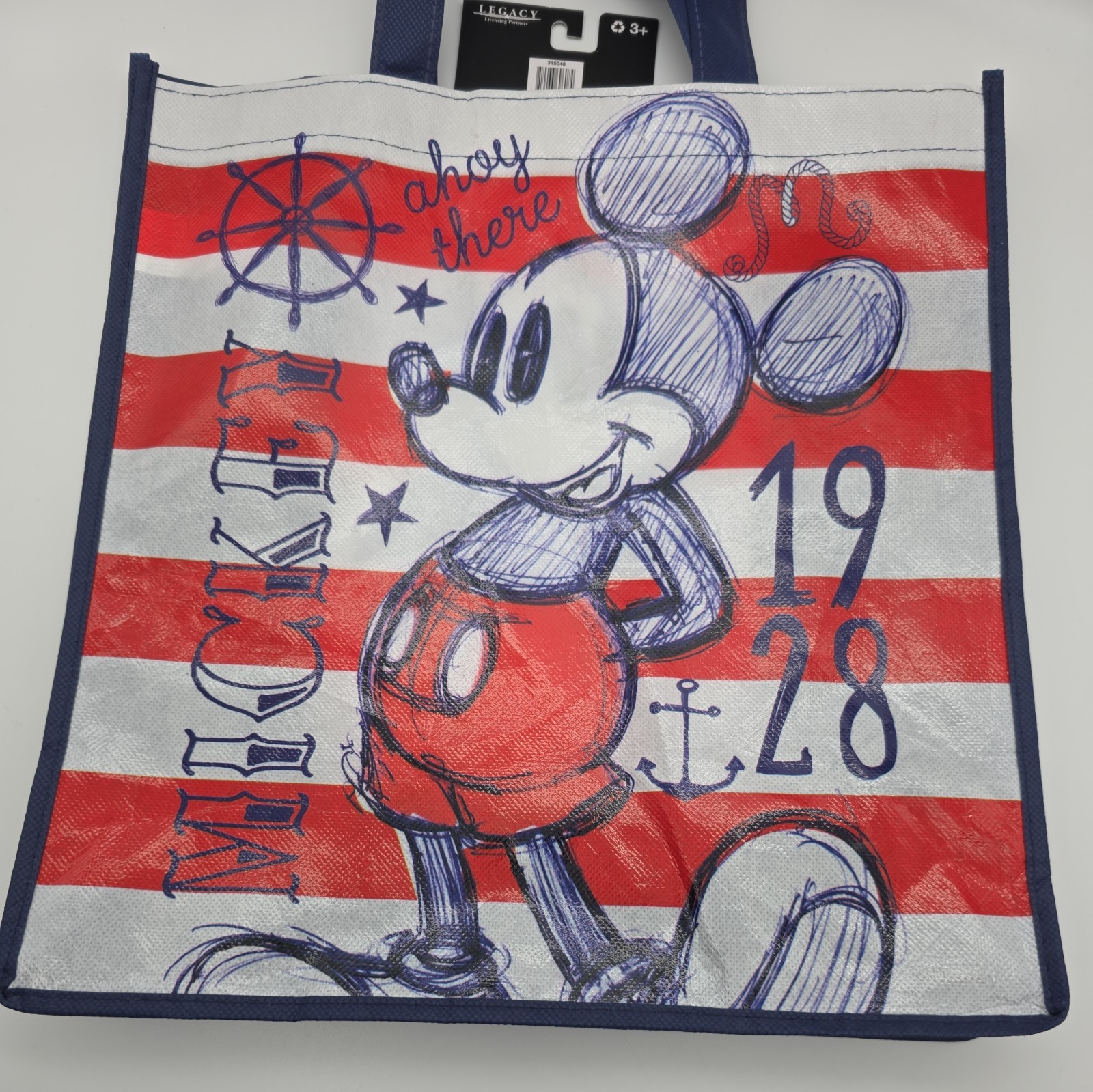 Walt Disney’s Mickey Mouse “Ahoy There 1928” Reusable Tote Bag 12×13-in. (1073)