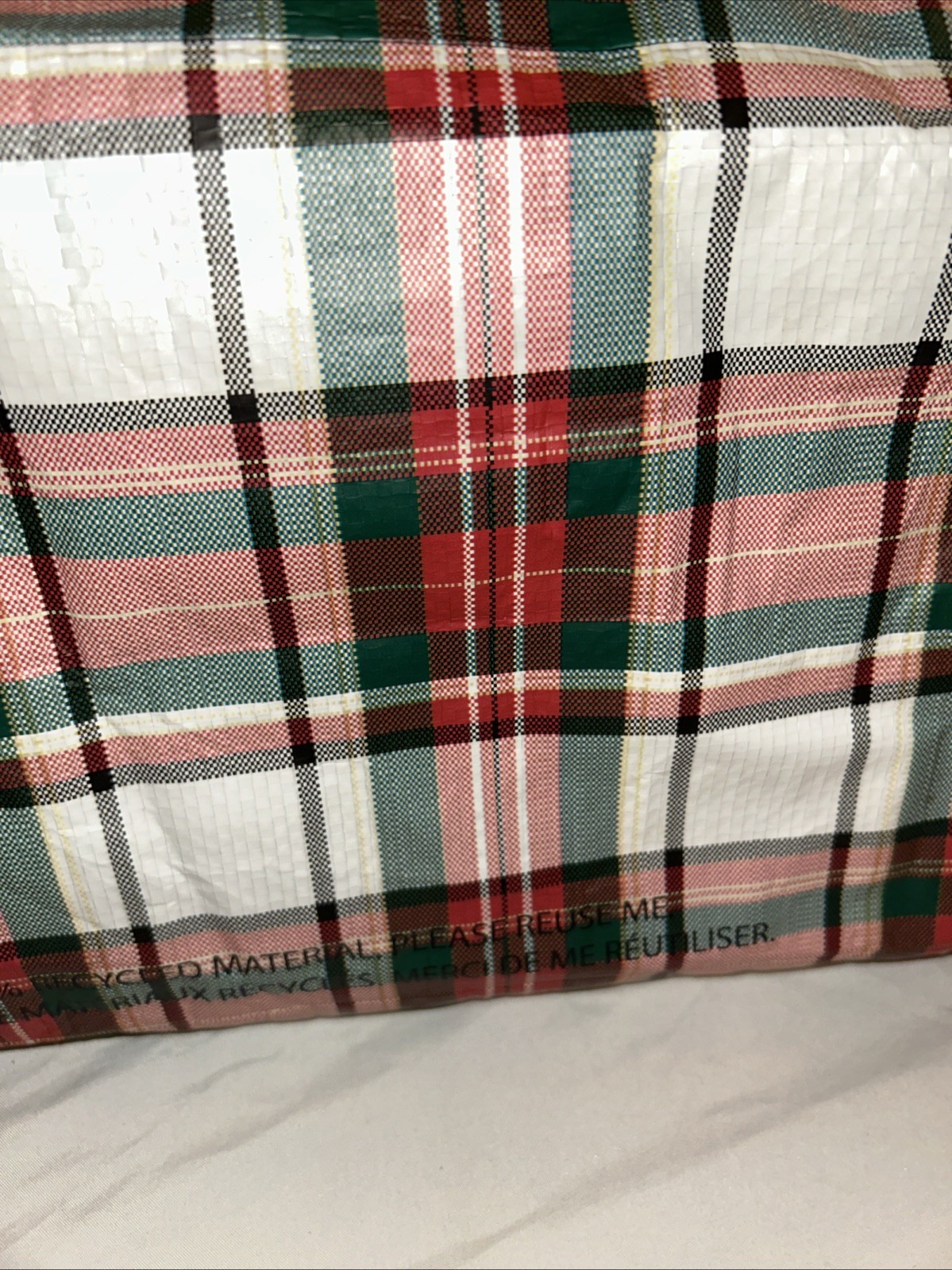 19×17.5 Christmas Reindeer Themed Marshalls Reusable Shopping Tote Bag
