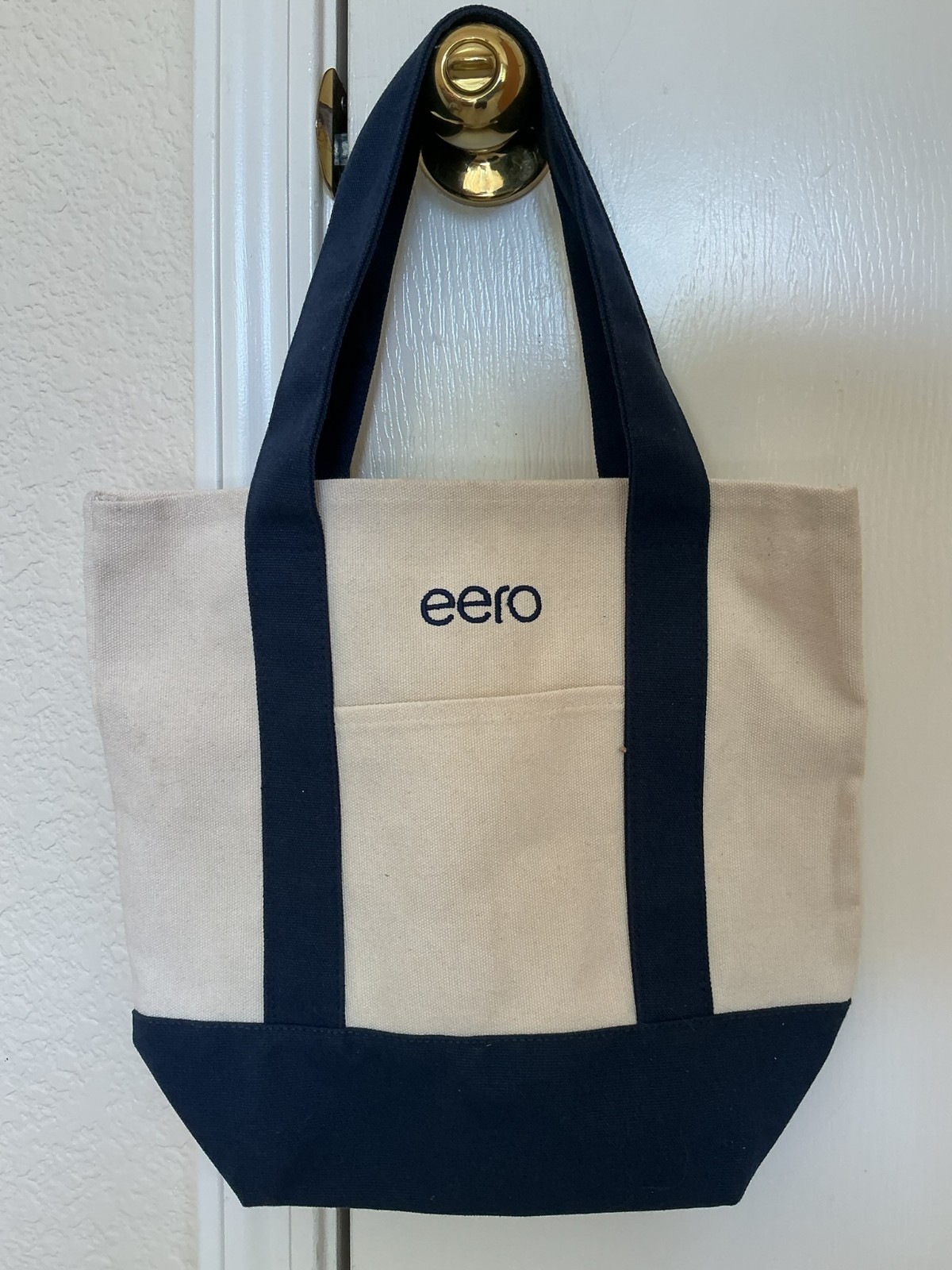 EERO Logo/Whats the WiFi Password Canvas Reusable Tote Bag 12x11x5″ NEW