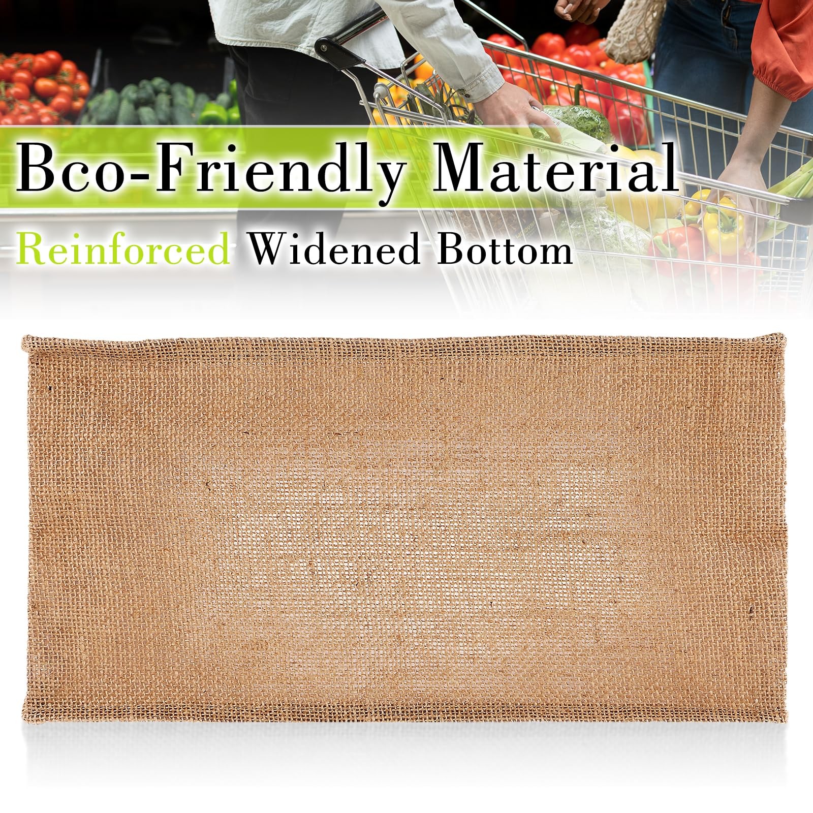 6 PCS Large Brown Jute Burlap Gift Tote Bags Laminated Interior Handle