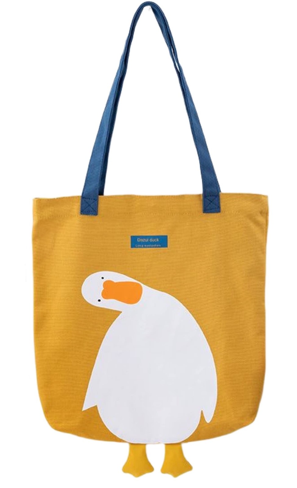 Cute Canvas Tote Bag graphic tote bag funny bags Lunch Grocery (yellow duck)