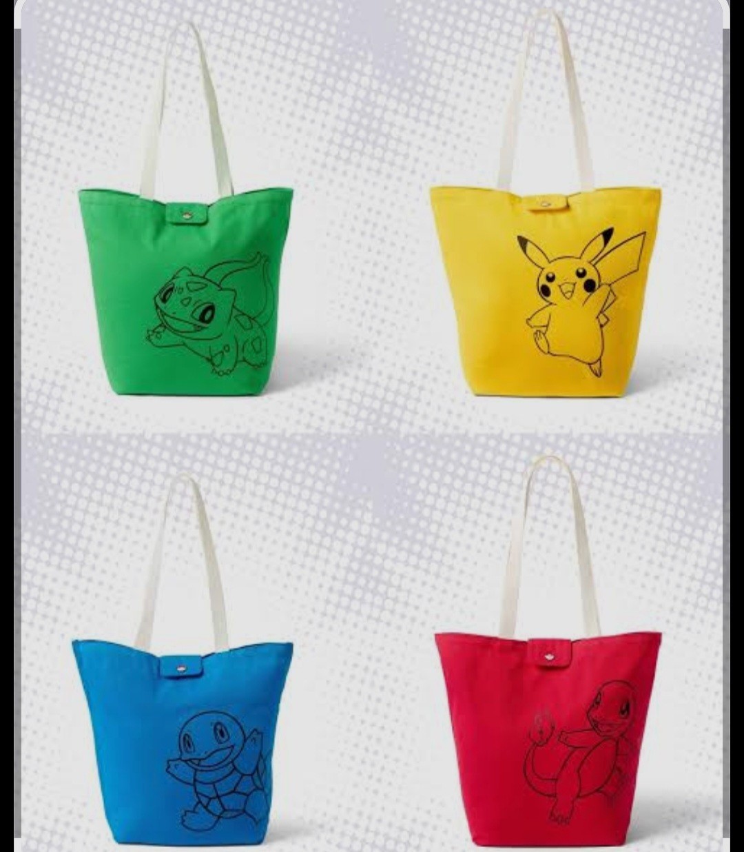 Full Set Of 4 Pokémon Target Exclusive Tote Bag NEW Limited Release