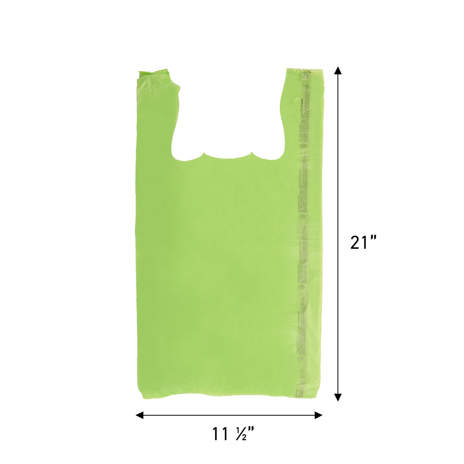 SSWBasics Lime Green Plastic T-Shirt Bags – Case of 1,000