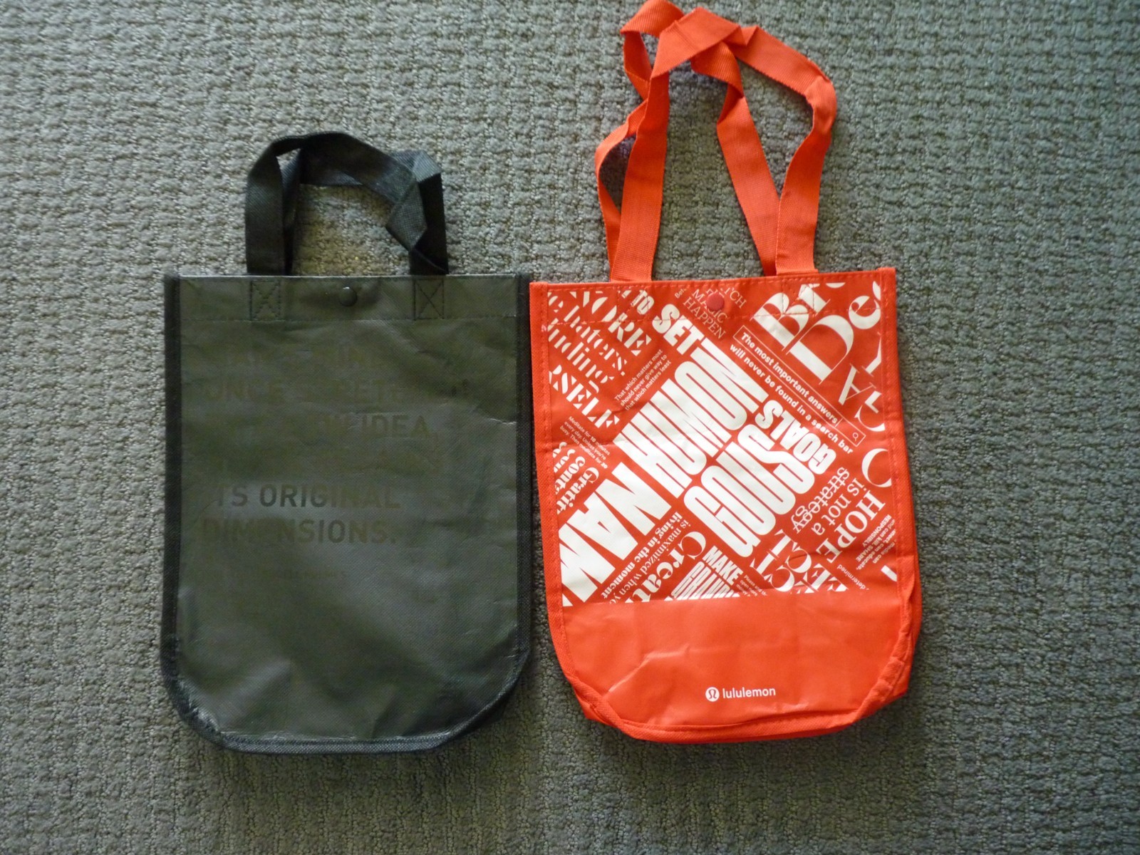Lululemon Reusable Shopping Tote Bags (4) Small Totes Different Designs #6