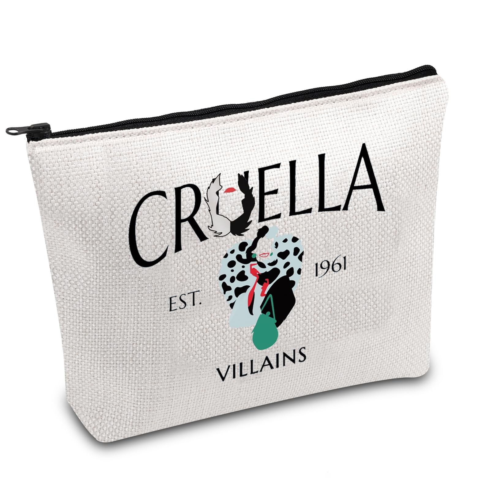 FOTAP Villains Queen Gift 101 Movie Makeup Bag Inspired CRUELLA 1961