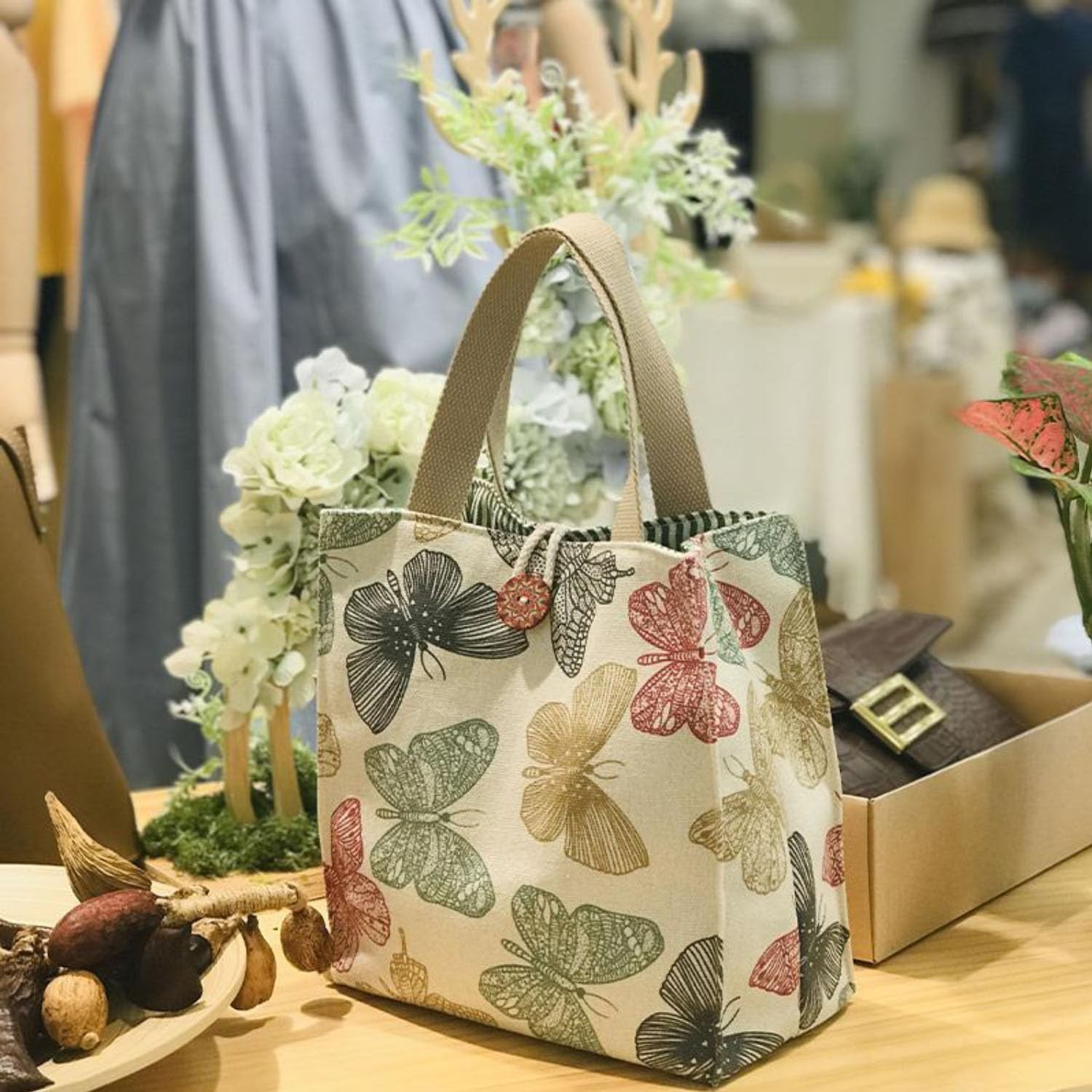 Canvas Tote Bag for Girls and Women, Cute Small Reusable Mini Bag, Aesthetic …