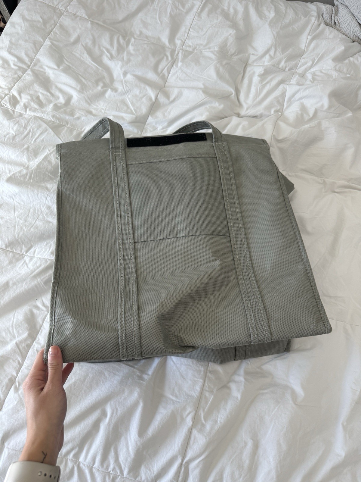 Lotus Insulated Trolley Tote Bag Gray Reusable Grocery Cooler