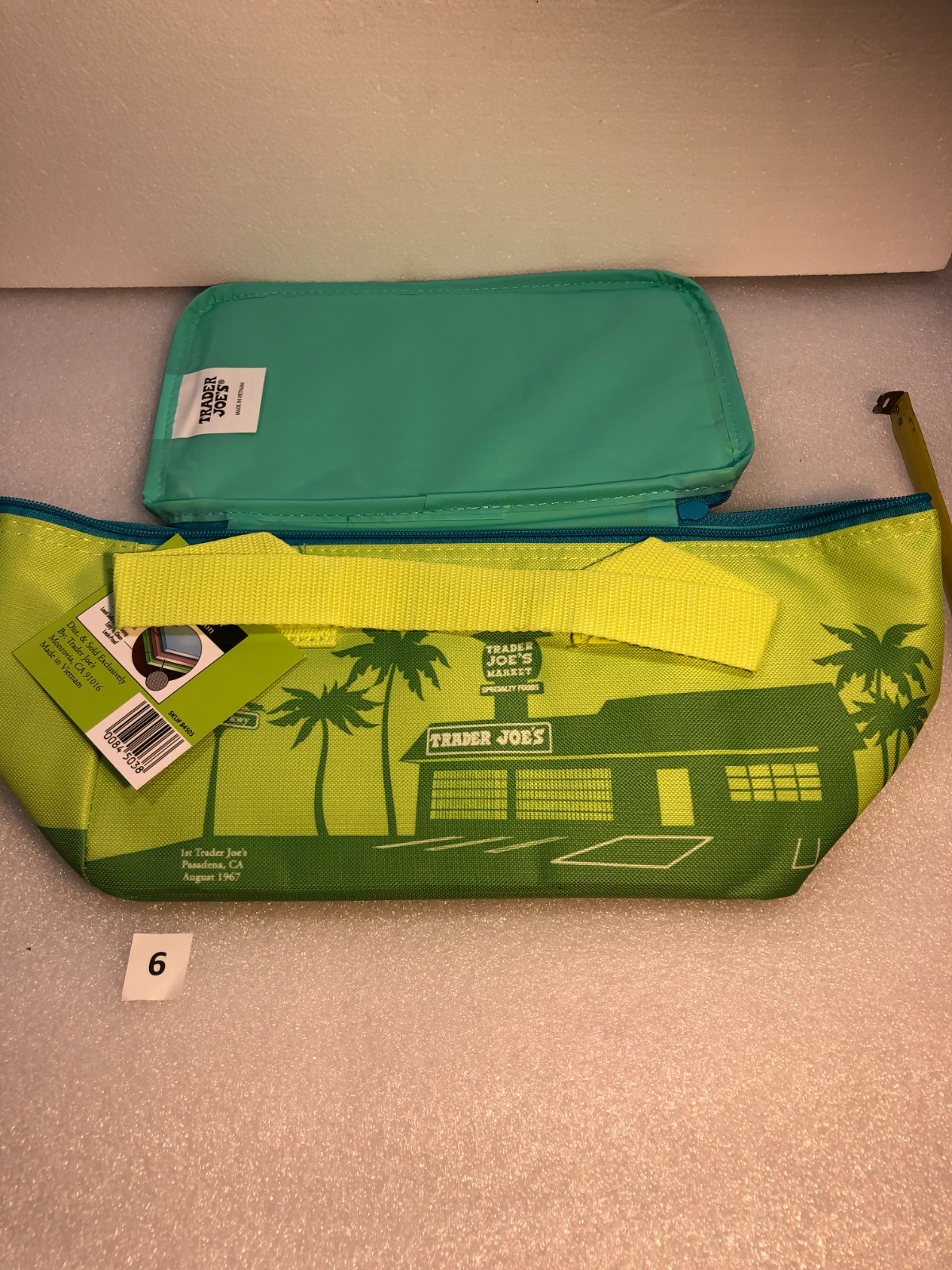 Trader Joe’s Mini Insulated Bag Blue Peach 2 Bags Tote New Lunch