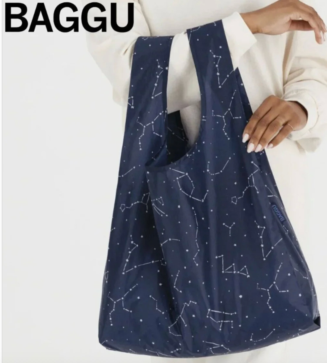 Baggu Standard Baggu Reuseable Bag Constellation Midnight NEW Navy White