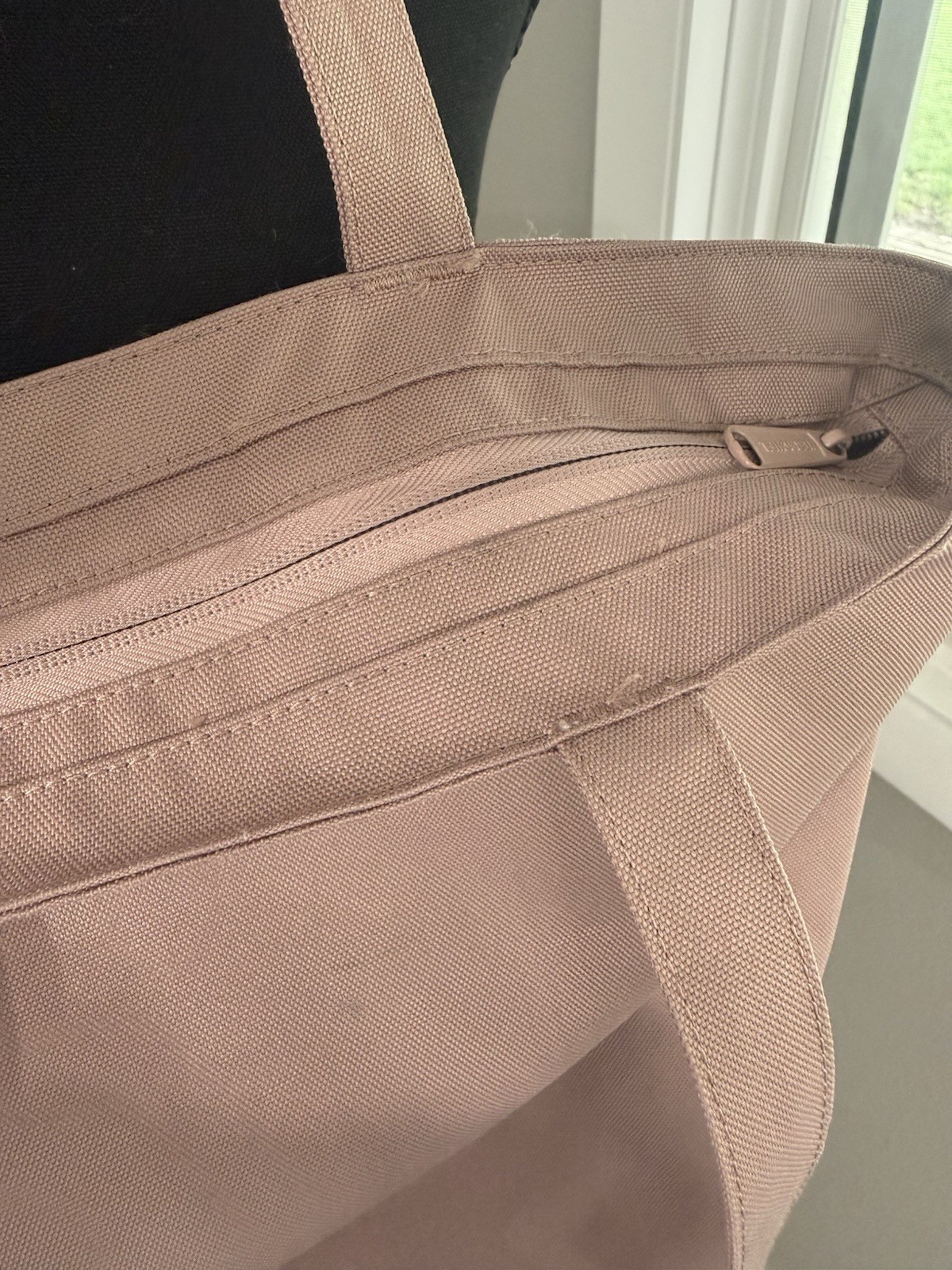 Herschel Mica Reusable Tote Shopping Bag Pink Zip Top
