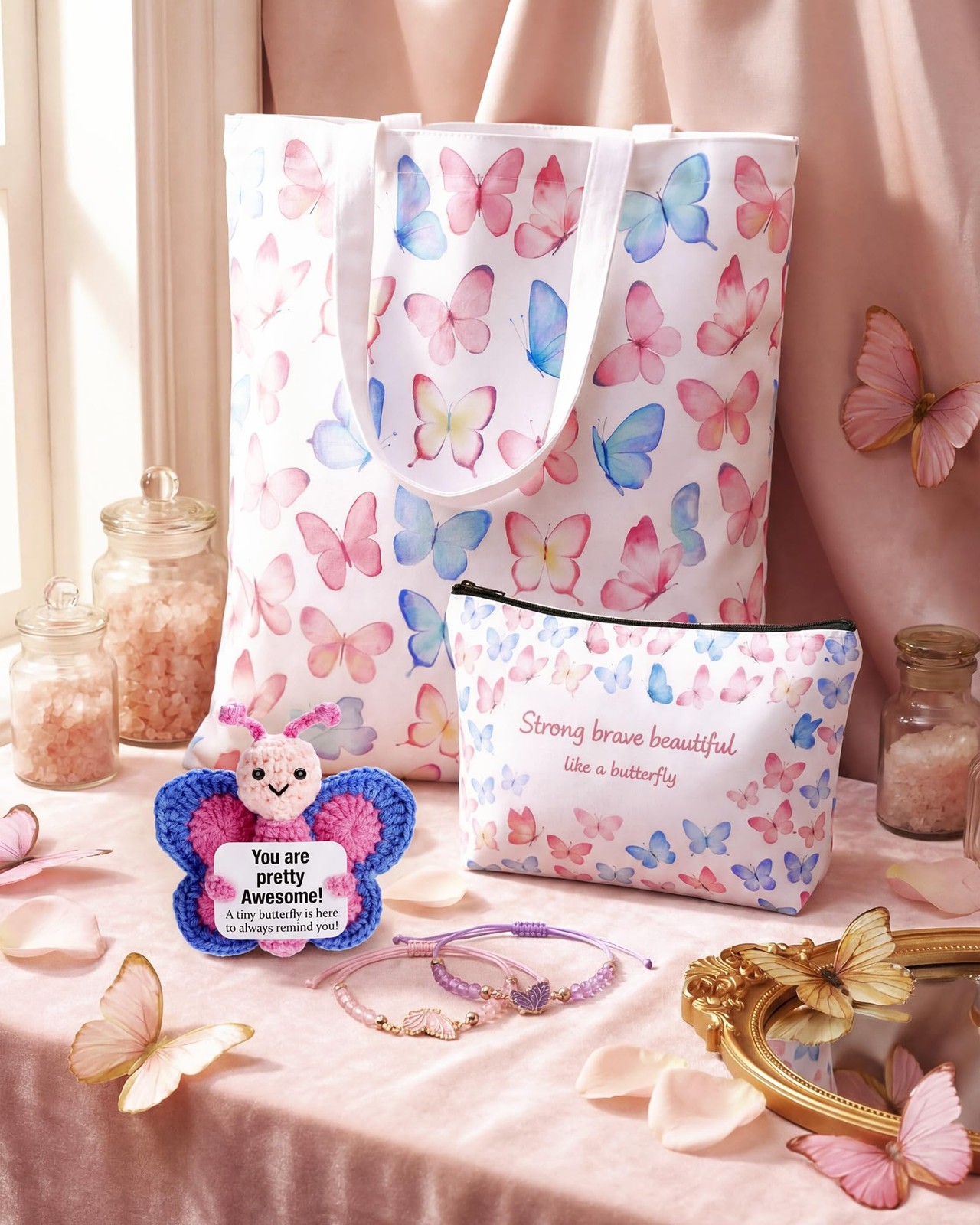 Shihanee 5 Pcs Butterfly Lover Gifts 13.7 x 15.7 x 1.57 inches, Multicolor