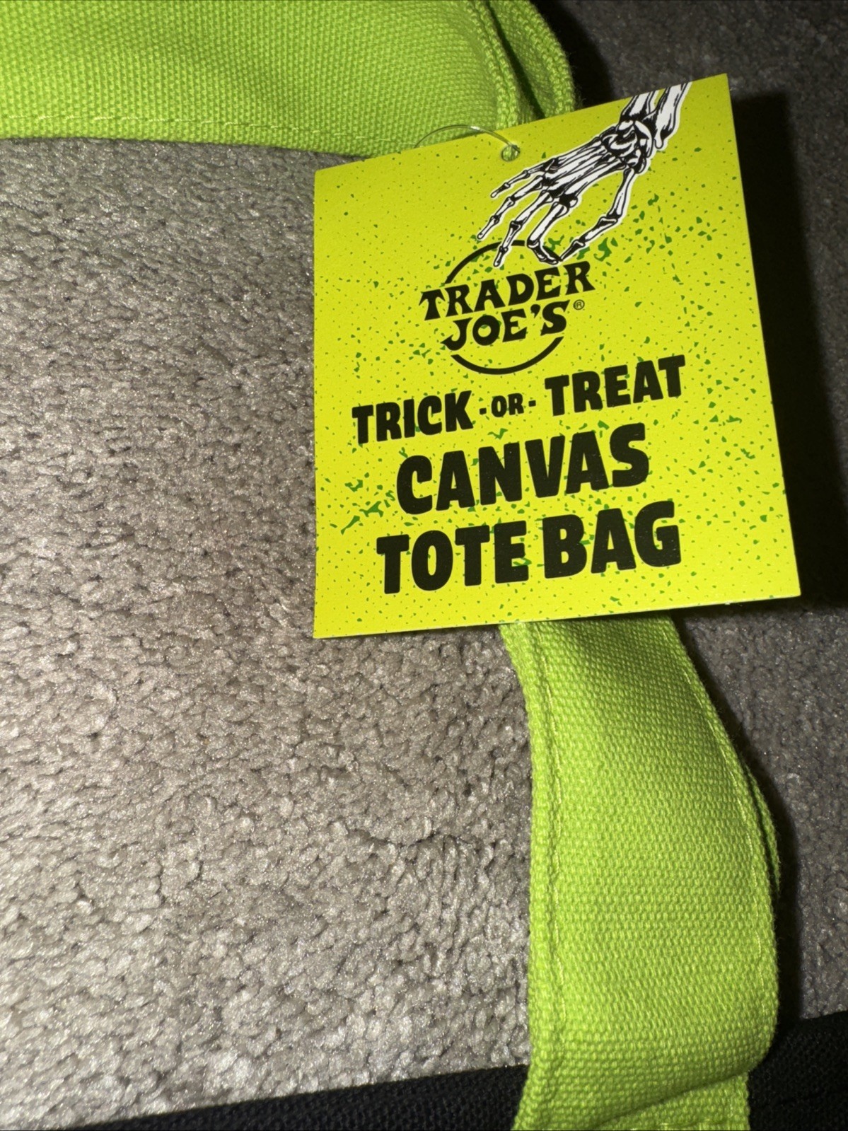 Trader Joe’s Mini Reusable Tote Bag Black Green Purple