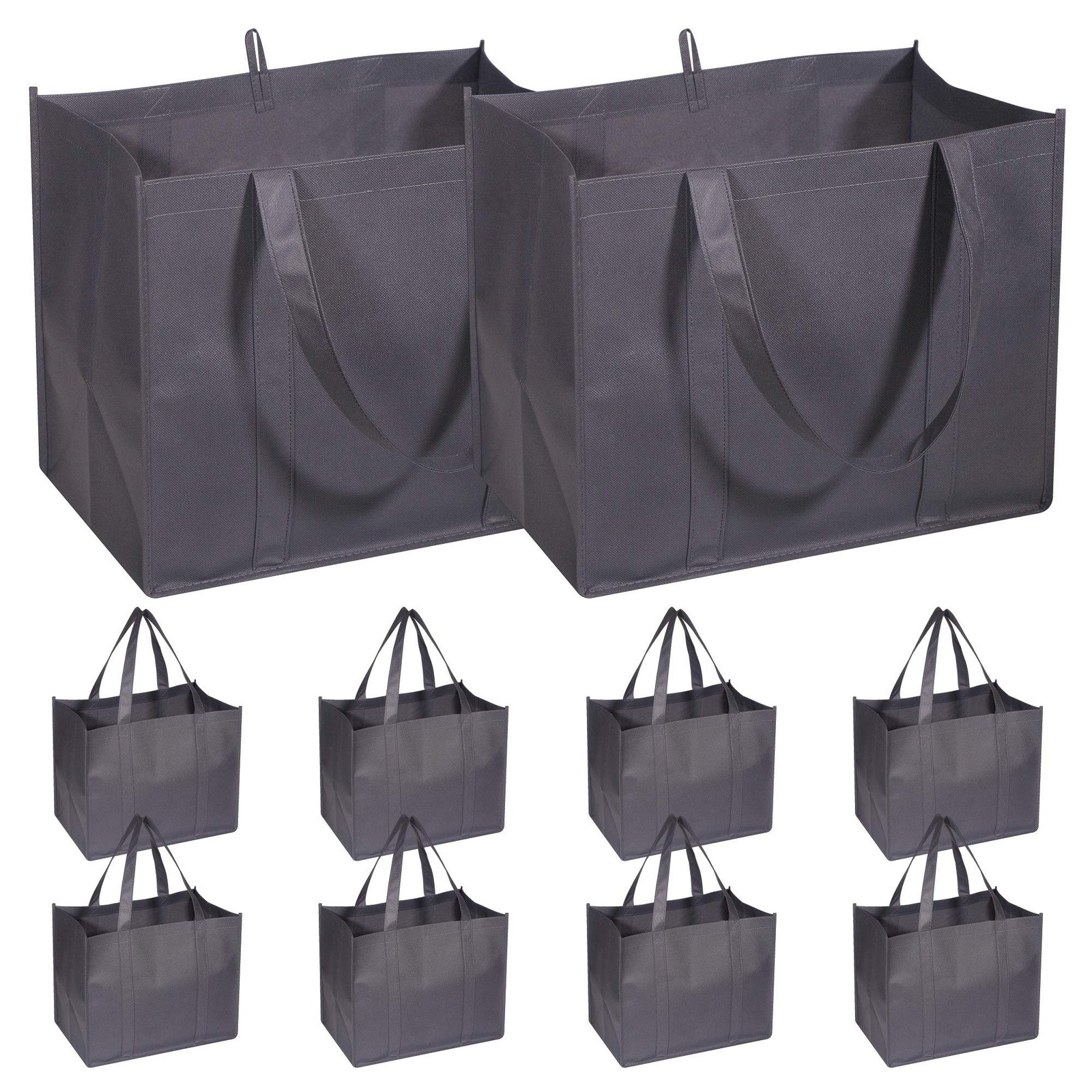 10 Pack Reusable Grocery Bags Extra Large Super Strong Heavy Duty Shopping To…