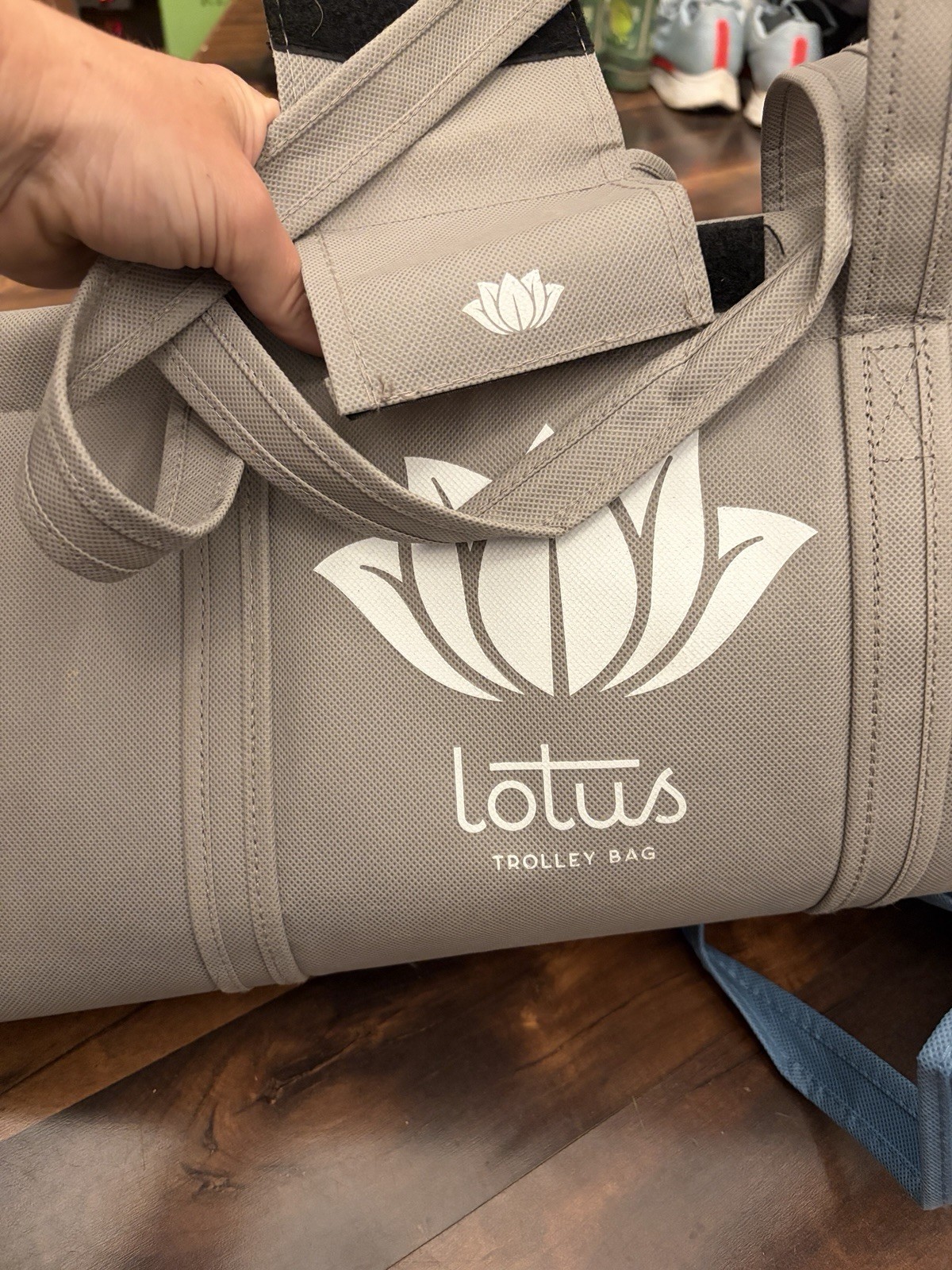 Lotus Trolley Bags Set Of 4 With Insulated Bag, Egg & Wine Pockets – Reusable