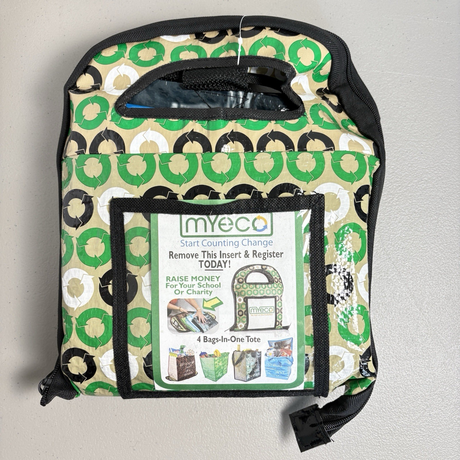 My Eco Reusable Shopping Bags Set Of Four 4 In 1 Foldable Carry Tote Recycled