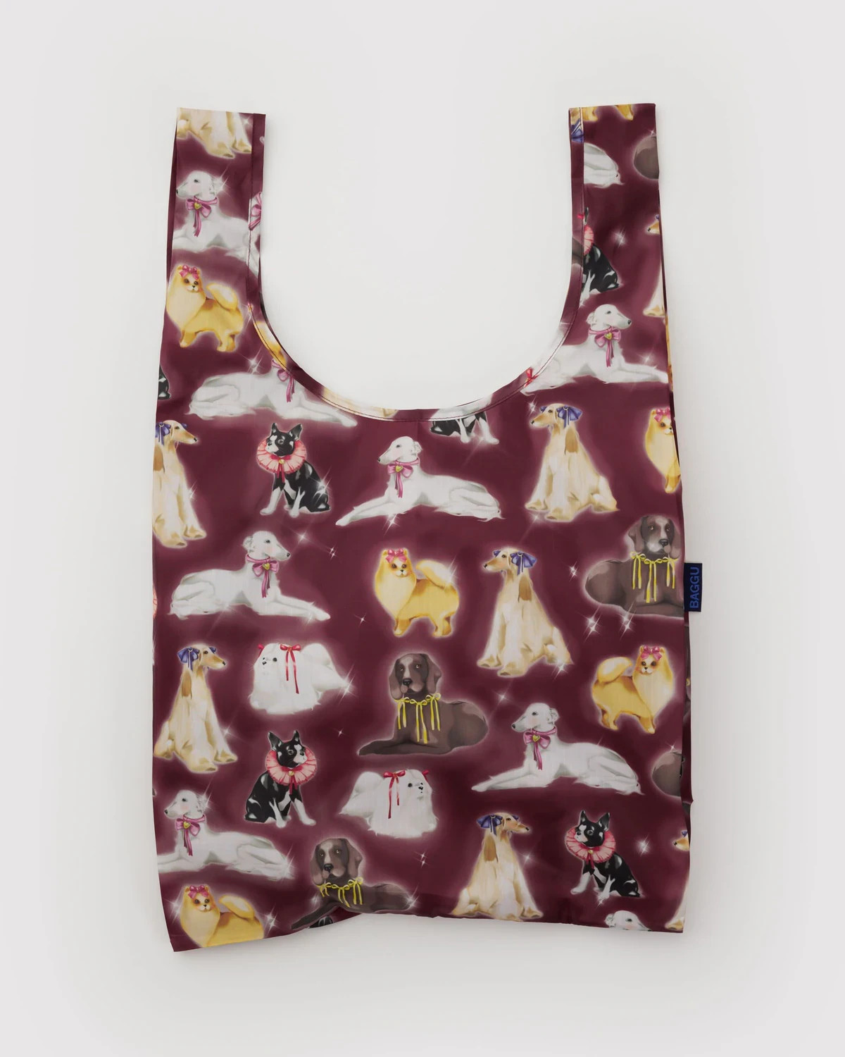 BAGGU Standard Reusable Foldable Shopping Bag Tote, Animal/Pets Cats or Dogs