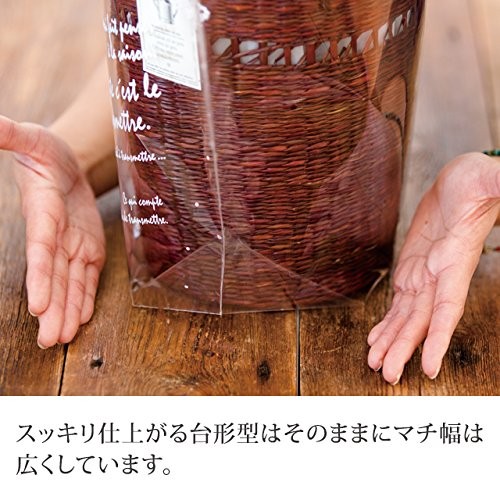HEADS BKF-OPCM Transparent OPP Pot Bags Made in Japan 50 count W620 x D140 x