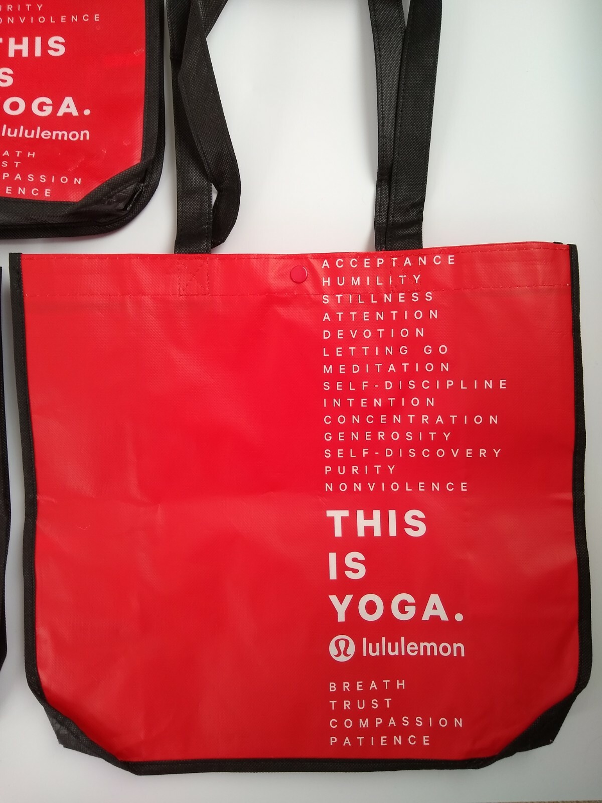 LOT OF 3 Lululemon Small And Large Reusable Shopping Bags 1 small, 2 large