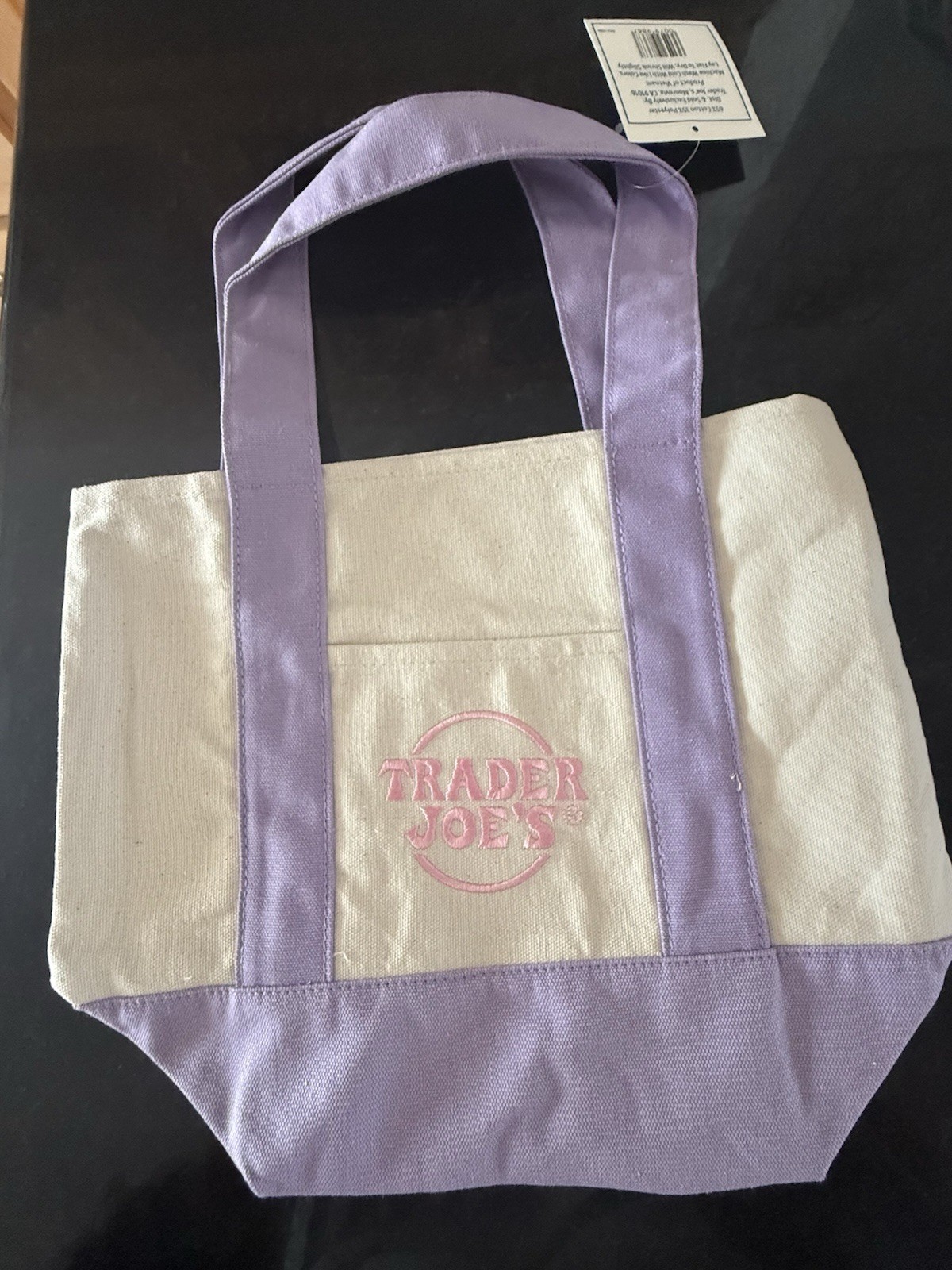 Trader Joe’s Mini Pastel Canvas Tote Bag Set Of 4 New PLUS-1 canvas Daiso insert