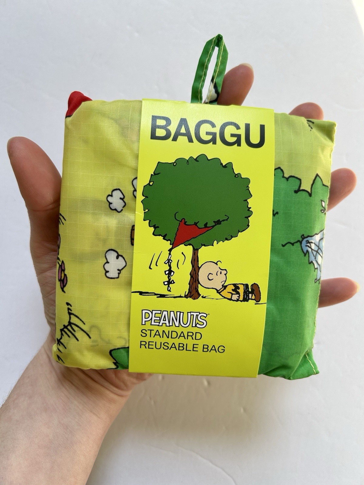 NEW! Baggu x Peanuts STANDARD BAG in “Kite Eating Tree” Ltd. Ed. SOLD OUT/RARE!