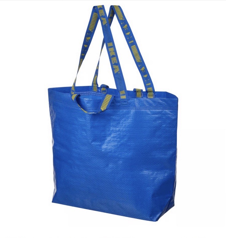 3 Pack – IKEA Frakta Medium Blue Shoppin Bags Reusable Durable 10 Gallon