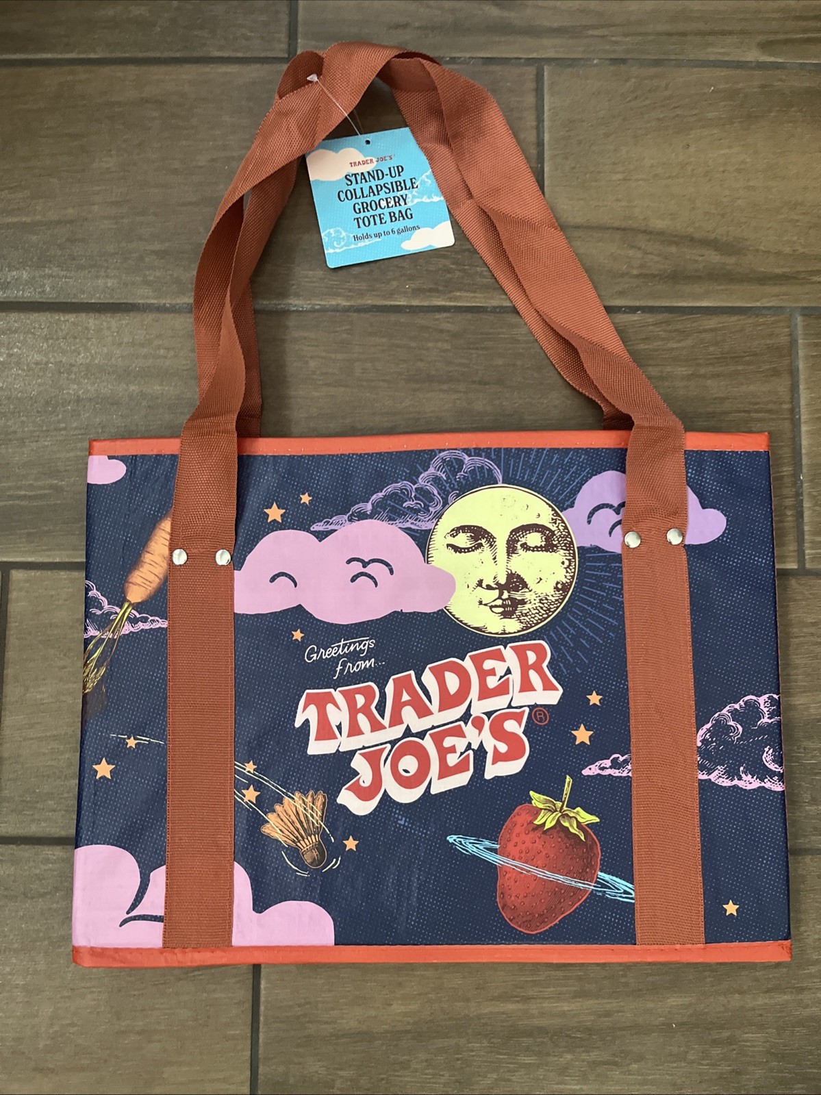 (BUY 3 GET 1 FREE) New Trader Joe’s Stand Up Collapsible Grocery Bag reusable