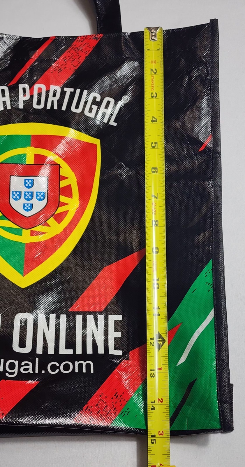 Força Portugal Reusable Shopping Tote Bag national team Black Red Green Soccer