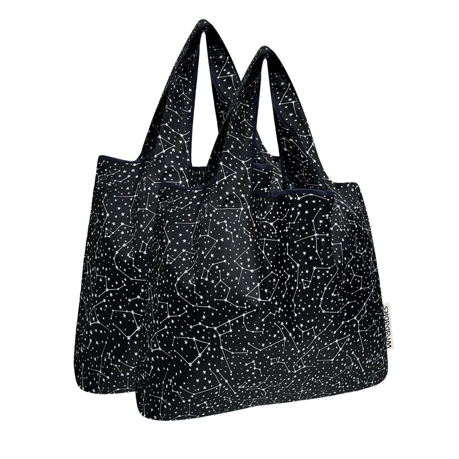 2 PCS Medium Foldable Tote Nylon Reusable Grocery Bag Shopping Carrier Hand