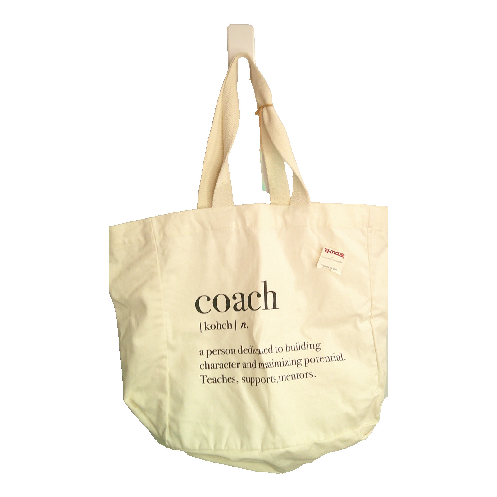 Sports Coach – Off White/ Black Classic Reusable Shopping Bag Team Gift
