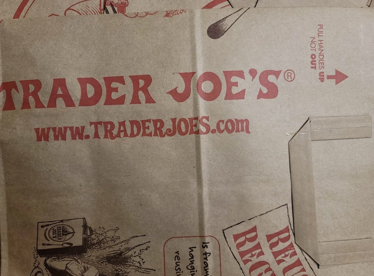 10-Count Trader Joe’s Brown Paper Grocery Shopping Bag BRAND NEW