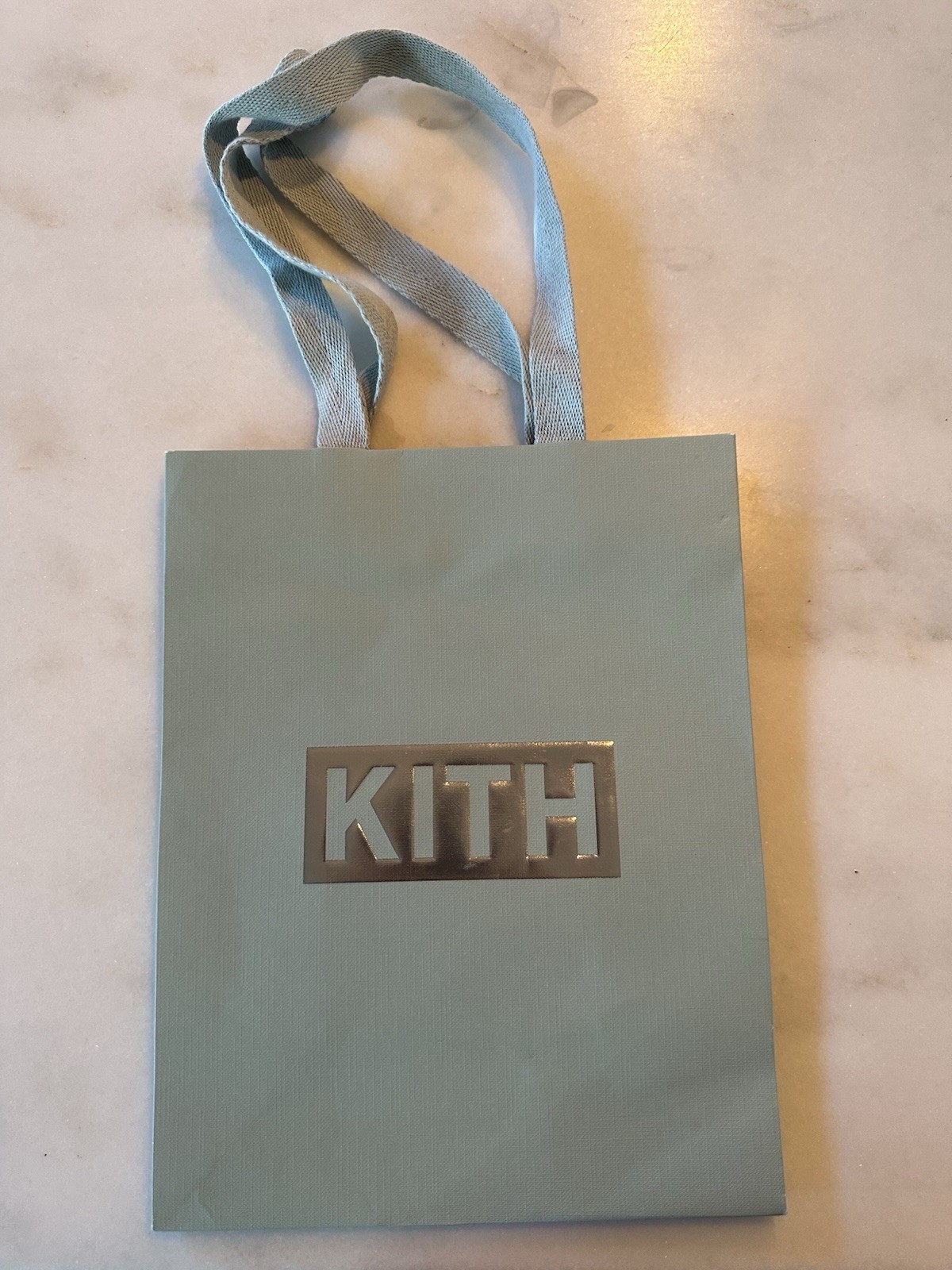 Kith Light Blue Teal Empty Shopping Bag Brand New Never Used From Paris France