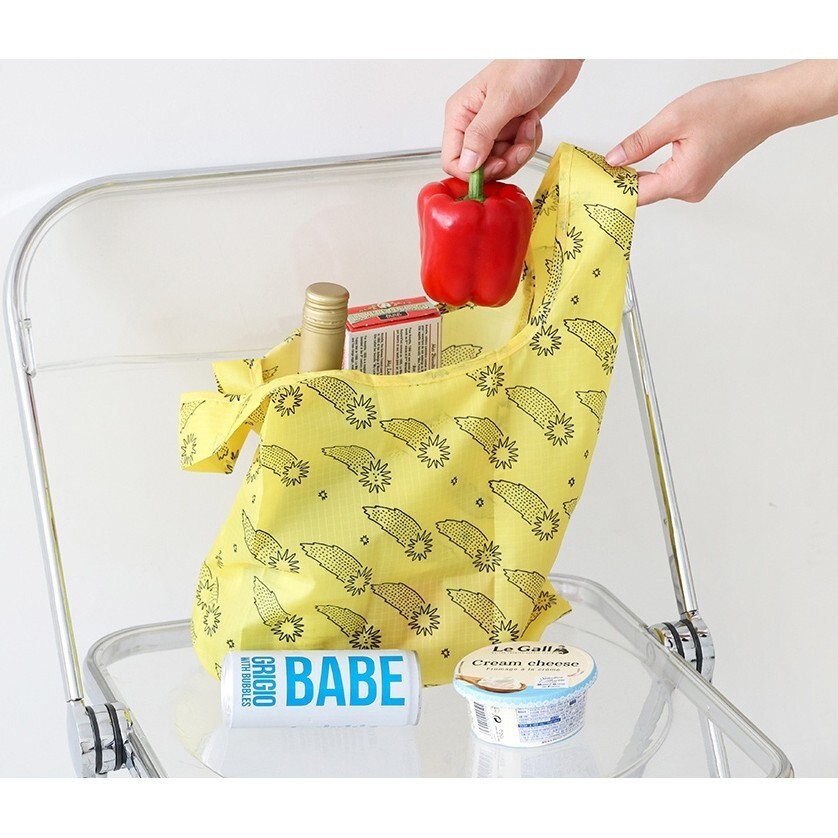 Korean Romane Brunch Brother Design Eco Foldable Reusable Shopping Bag 2 size