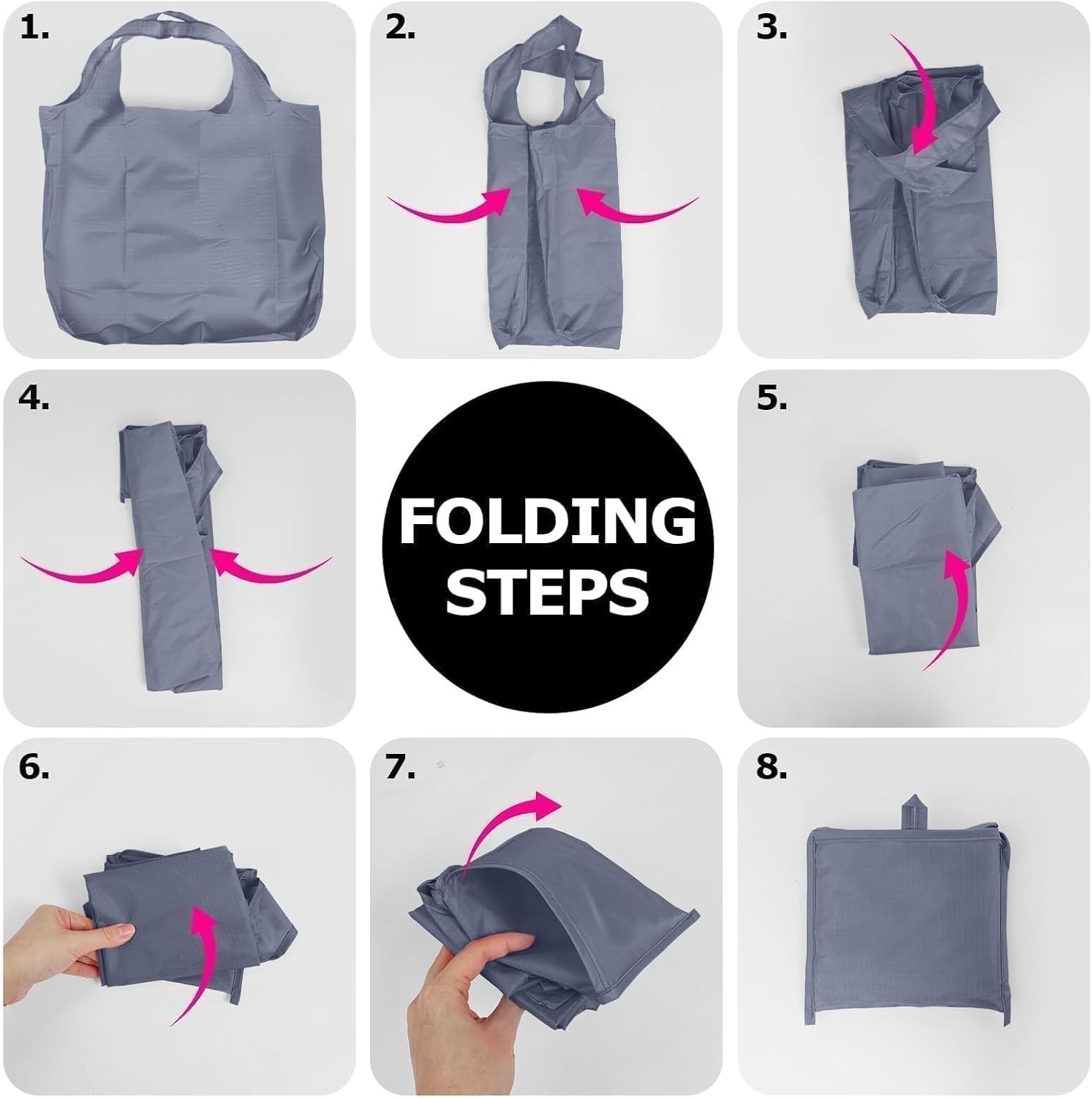 1|2 Pack Large Foldable Shopping Bag, Reusable Grocery Bag, Used for Shopping…