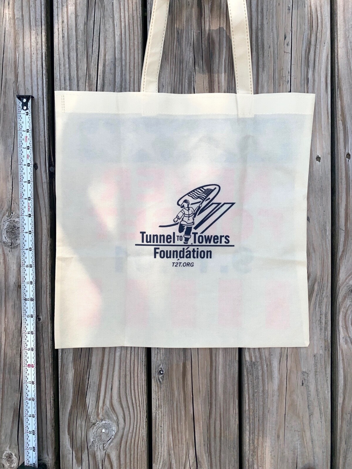 Tunnel To Towers Foundation Tote Reusable Bag Handles 9/11