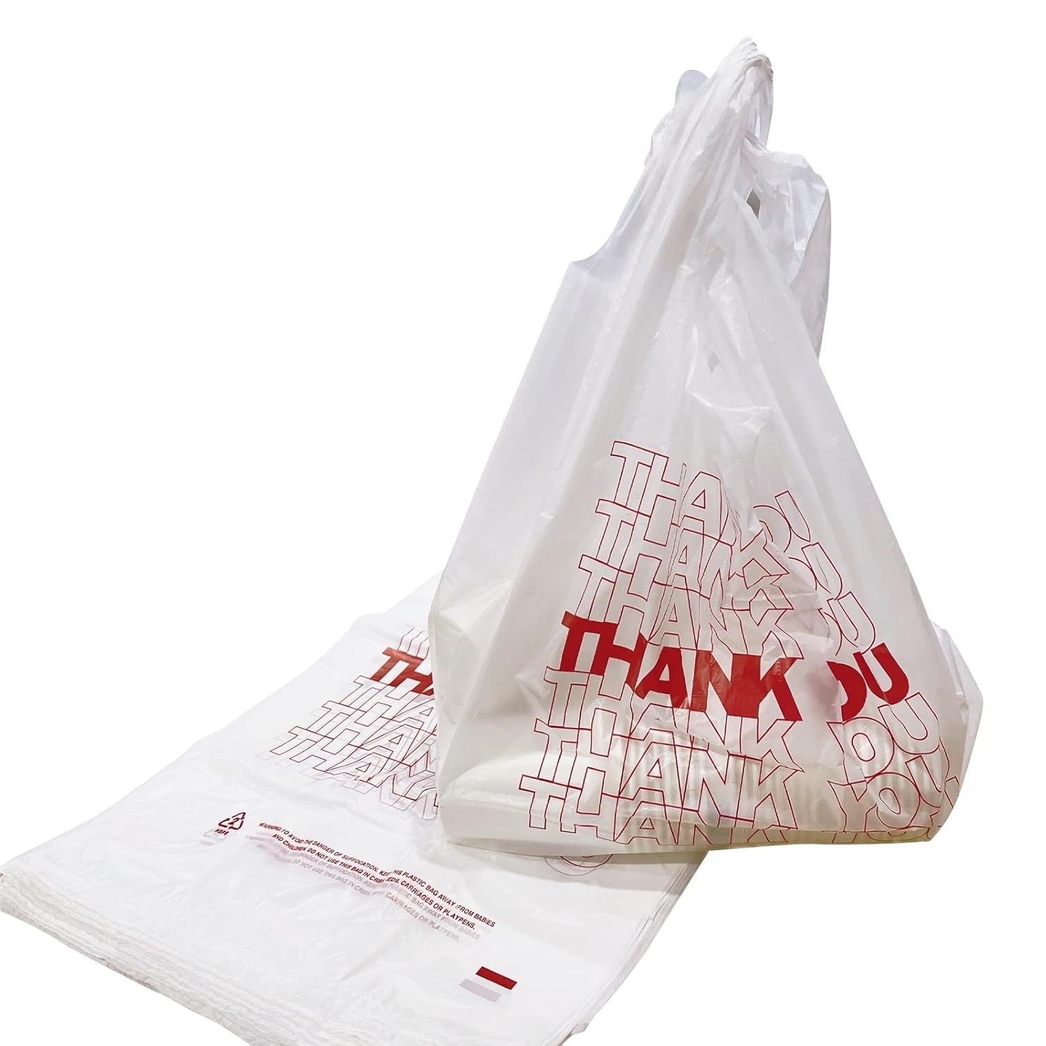 Reusable Plastic Bags with Handles 500 Count Customizable Grocery Shopping Bags